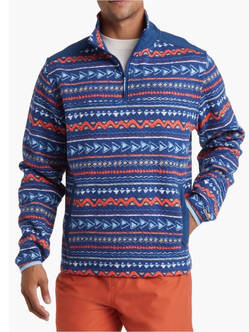 Chubbies The Trail Mix Quilted Quarter Zip Pullover